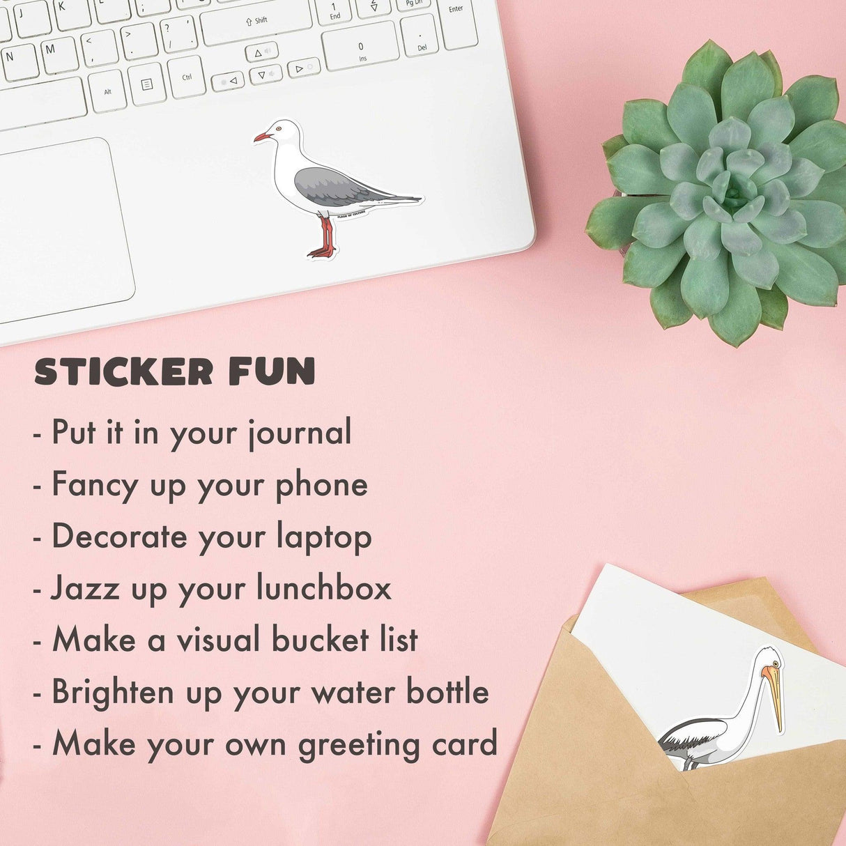 Australian Seagull sticker, Australian Animal stickers