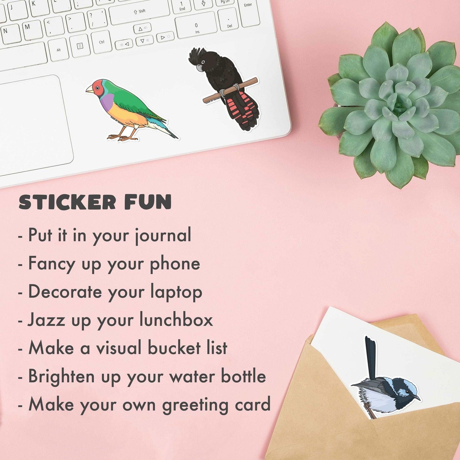 Australian Superb Fairy-wren sticker, Australian Animal stickers