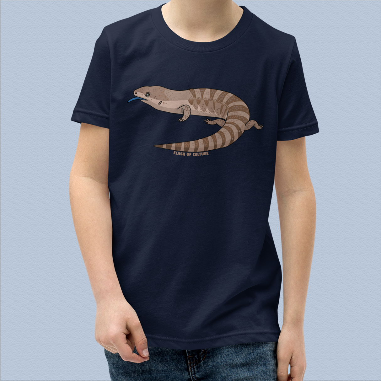 Blue Tongue Lizard T-Shirt Kids Youth Size 6+ years