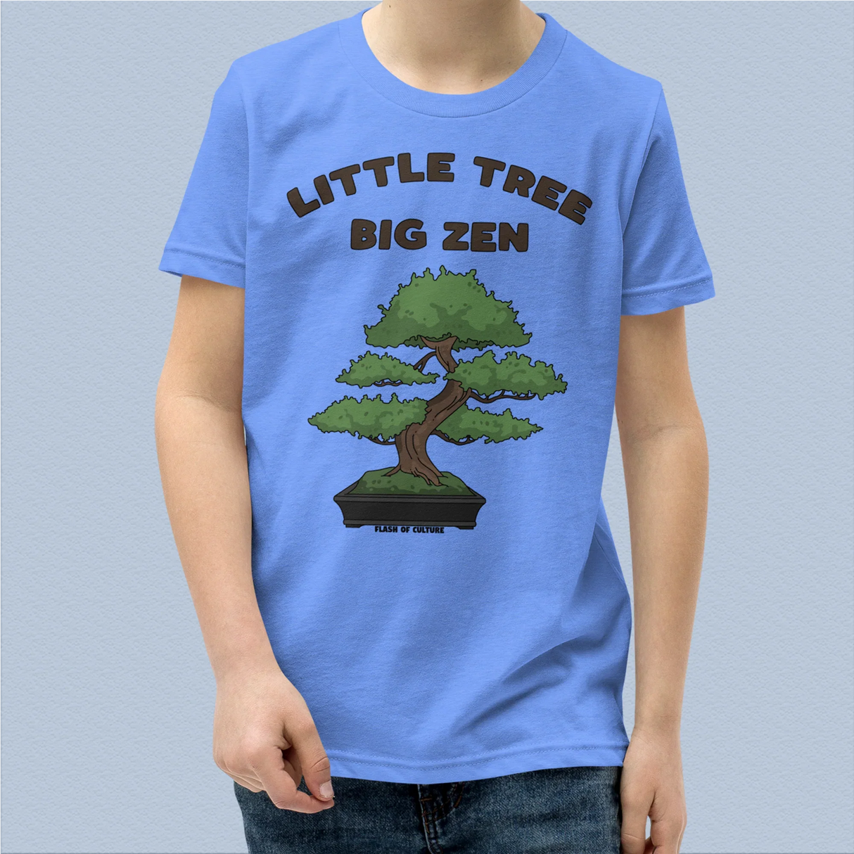 Bonsai, Small Tree, Big Zen T-Shirt Kids Youth Size 6+ years