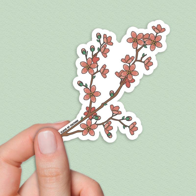 Japanese cherry blossom sticker