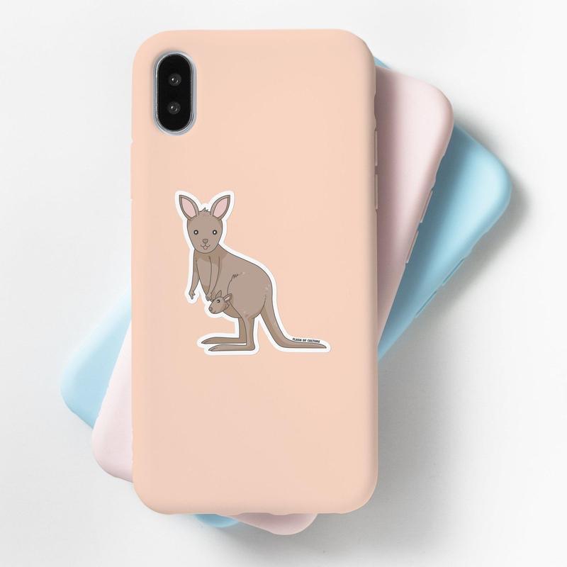 Kangaroo Sticker, Australian animal stickers