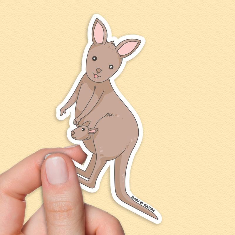 Kangaroo Sticker, Australian animal stickers
