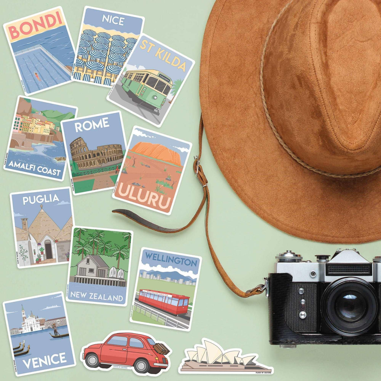 Melbourne Australia, Princes Bridge Melbourne stickers, Travel Souvenirs