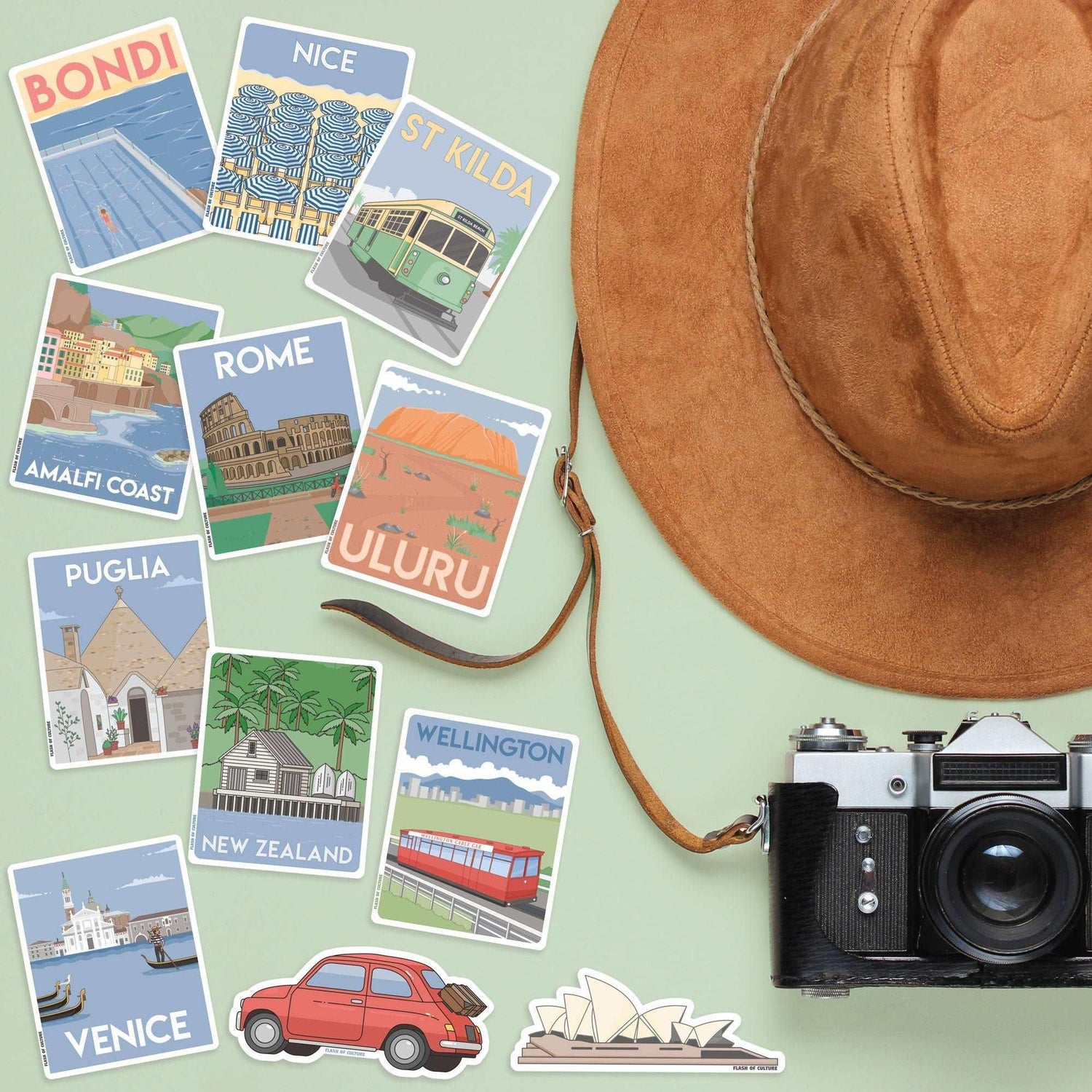 Melbourne Australia, Princes Bridge Melbourne stickers, Travel Souvenirs