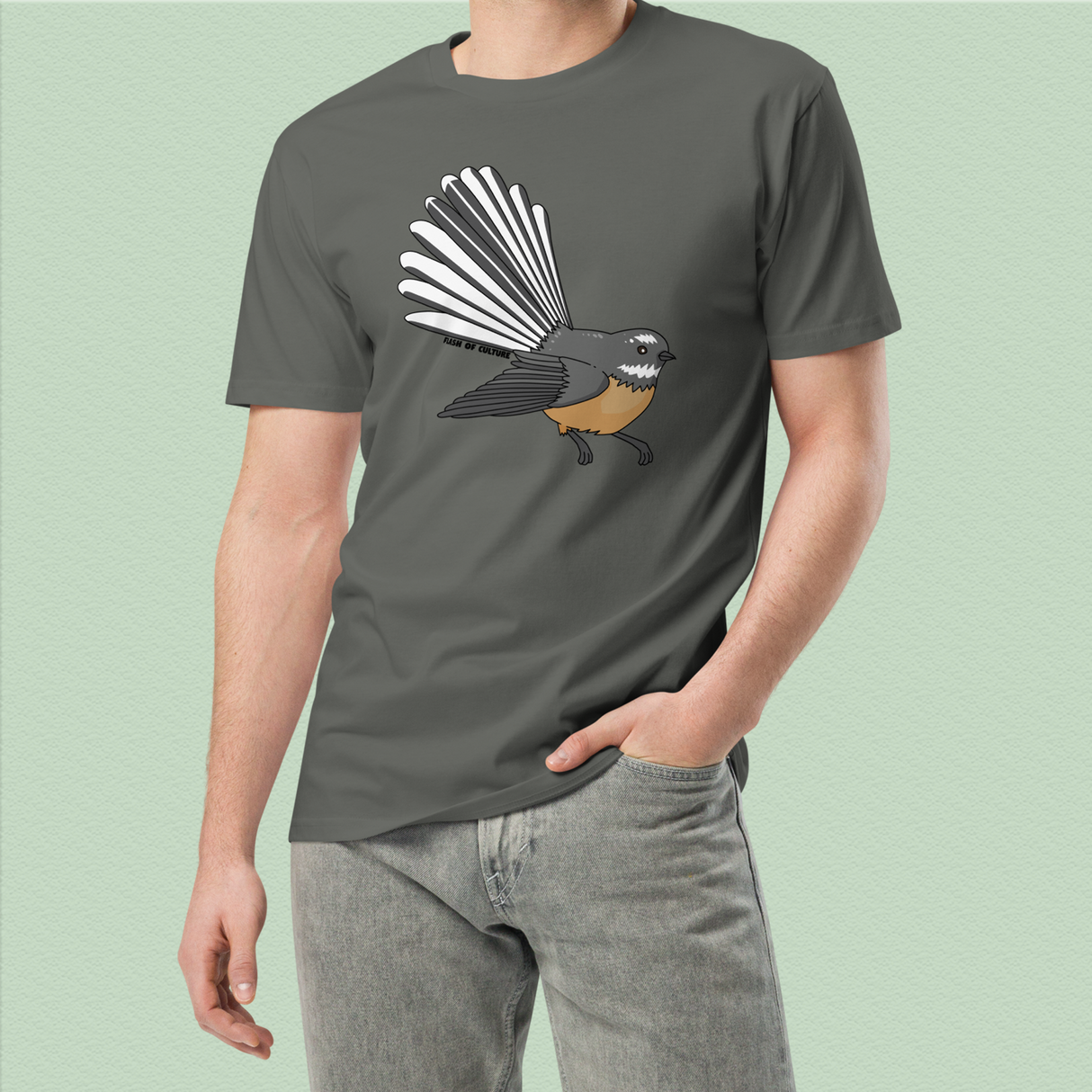 New Zealand Fantail T-Shirt Adult