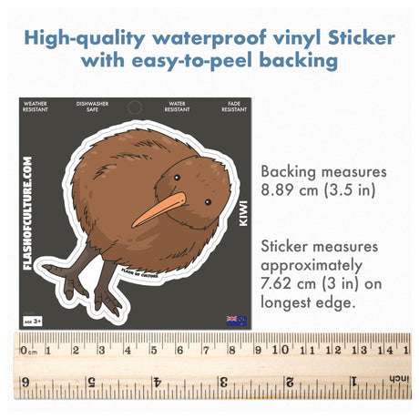 Kiwi Bird sticker, New Zealand Stickers