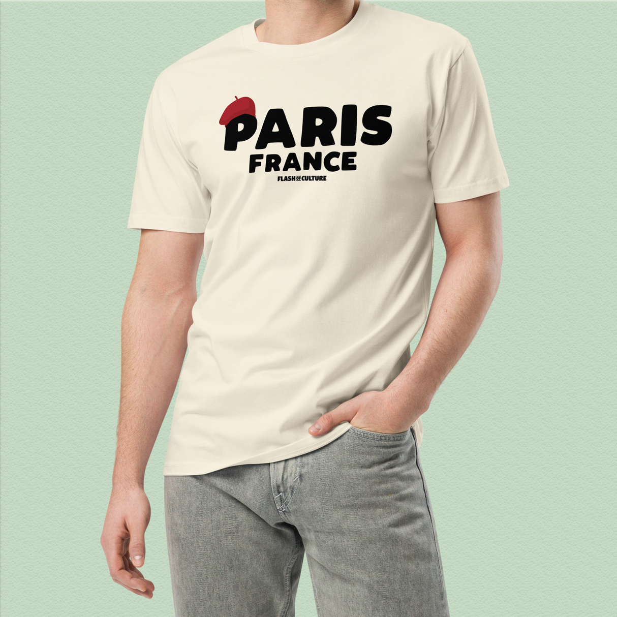 Paris France Beret T-Shirt Adult Unisex