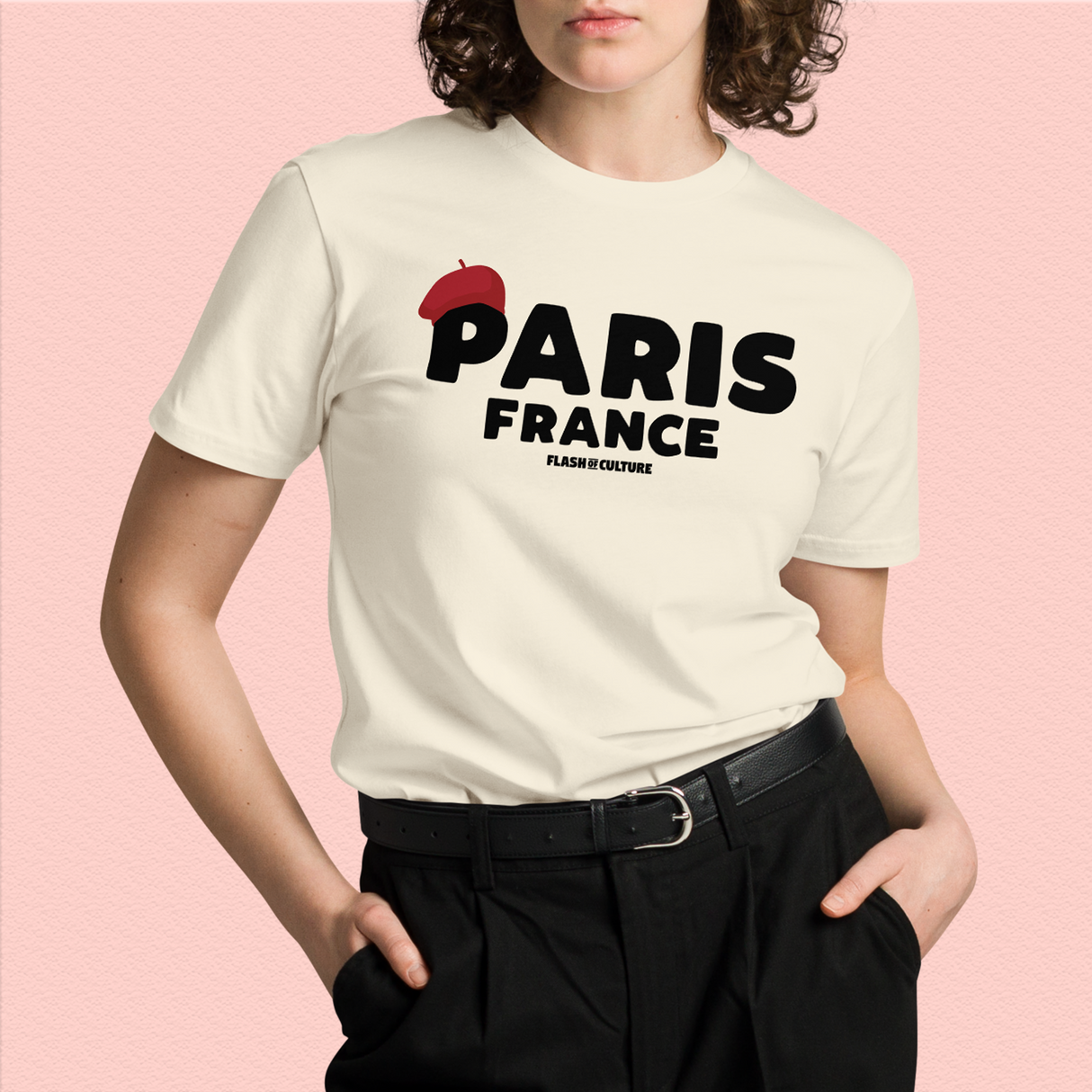 Paris France Beret T-Shirt Adult Unisex