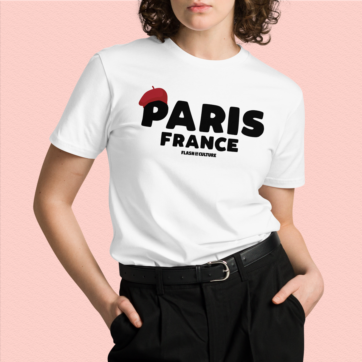 Paris France Beret T-Shirt Adult Unisex