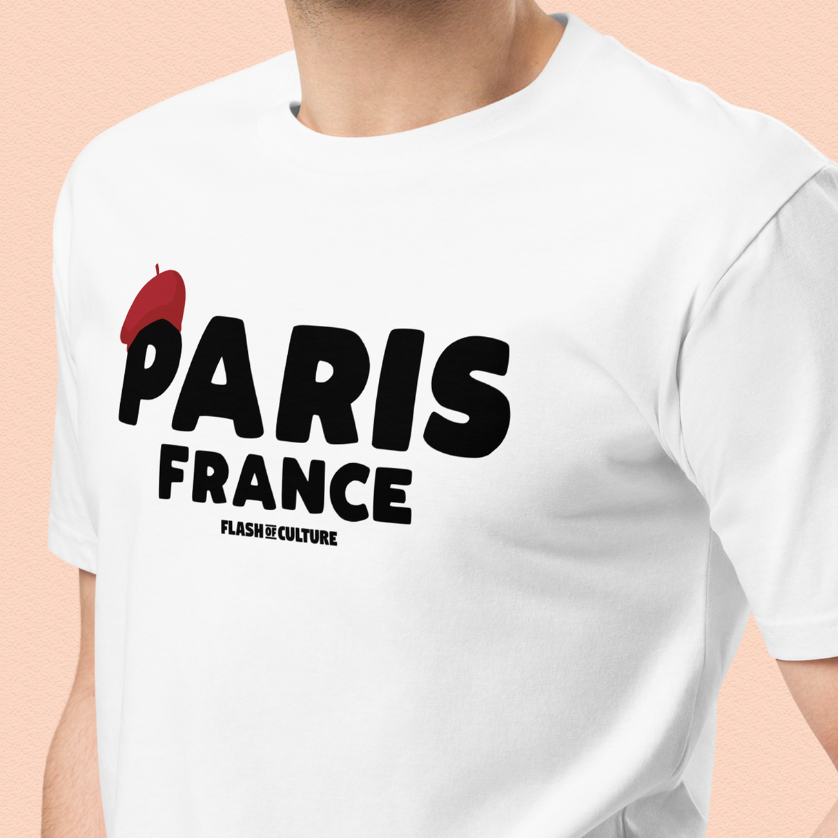 Paris France Beret T-Shirt Adult Unisex