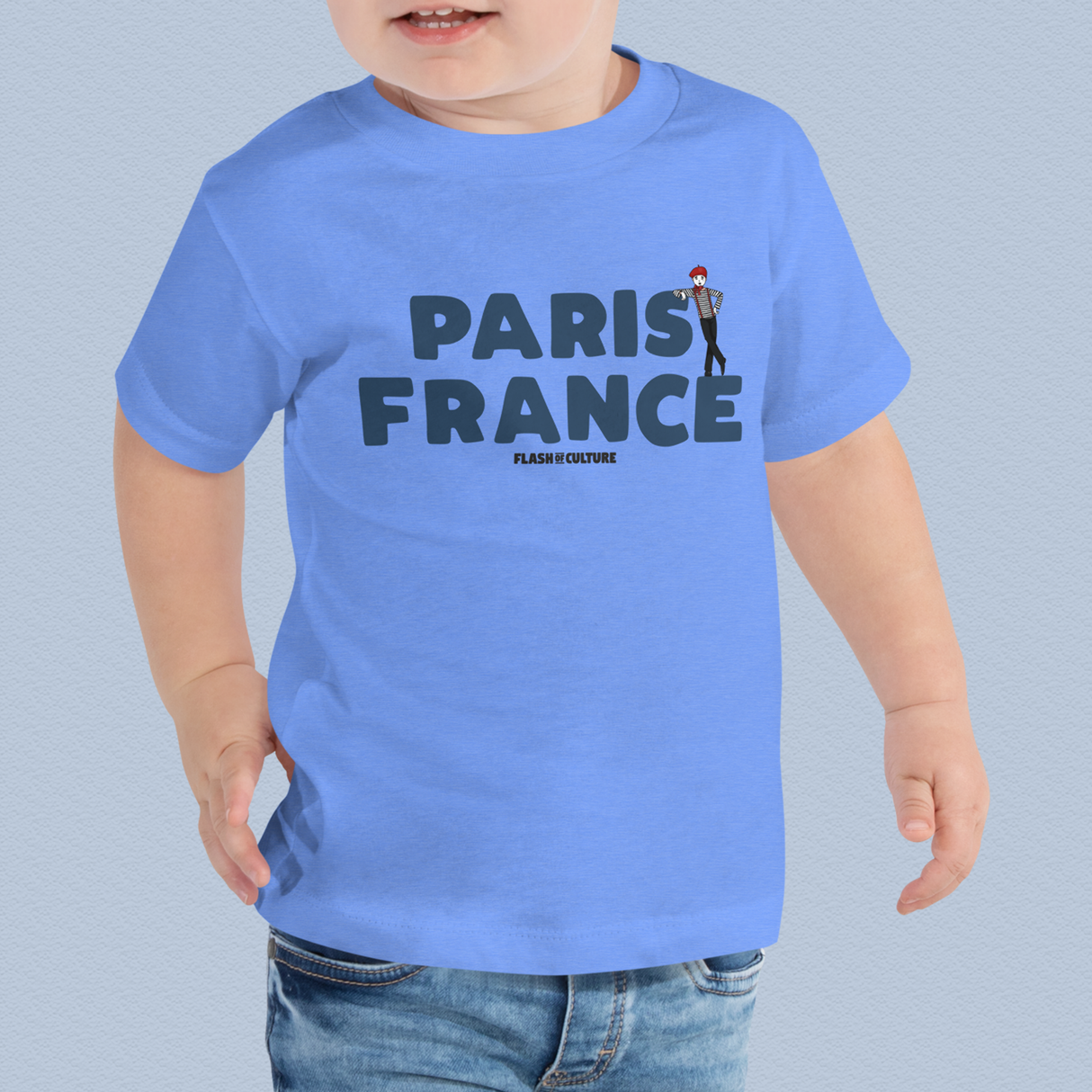 Paris France Mime T-Shirt Kids Size 2-5 years