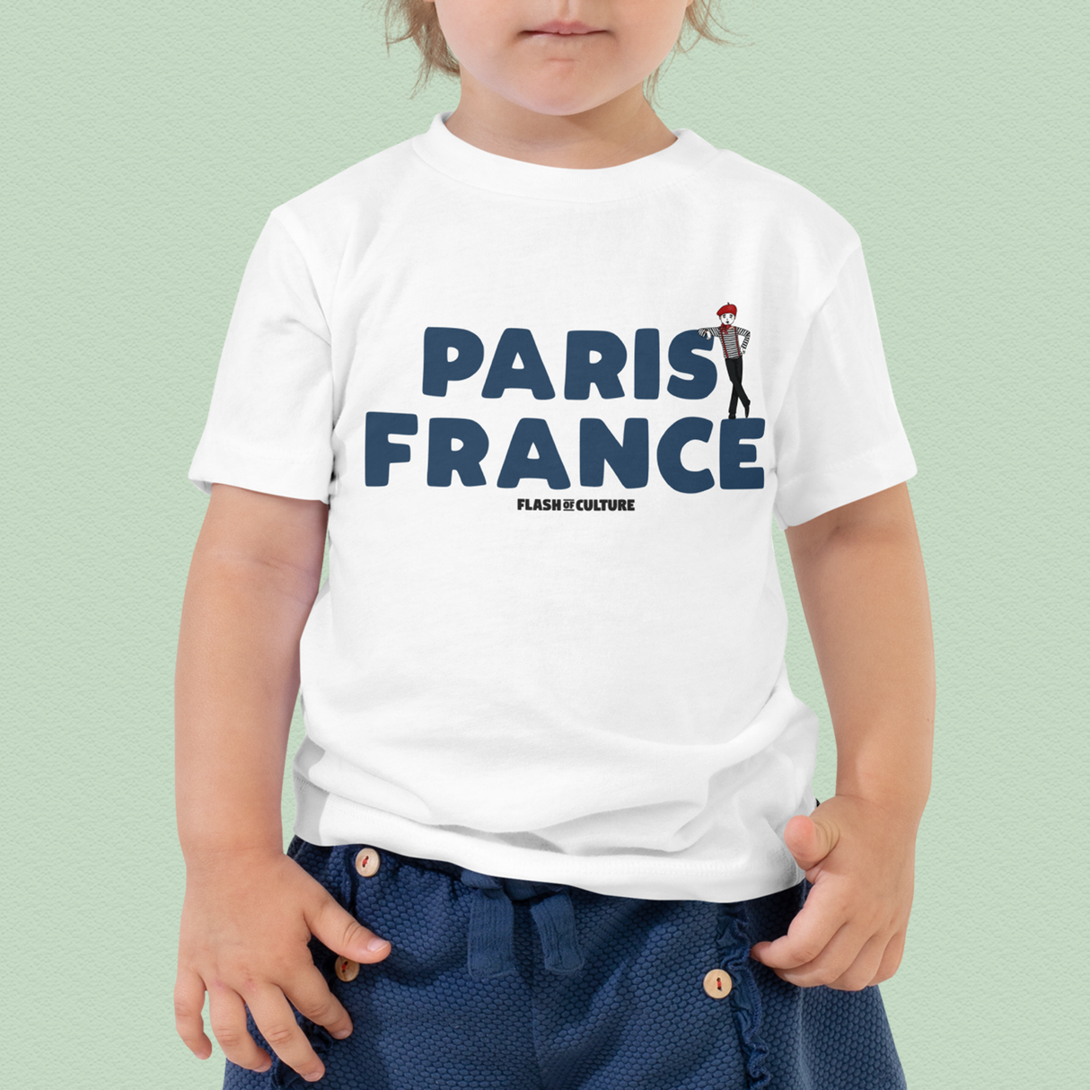 Paris France Mime T-Shirt Kids Size 2-5 years