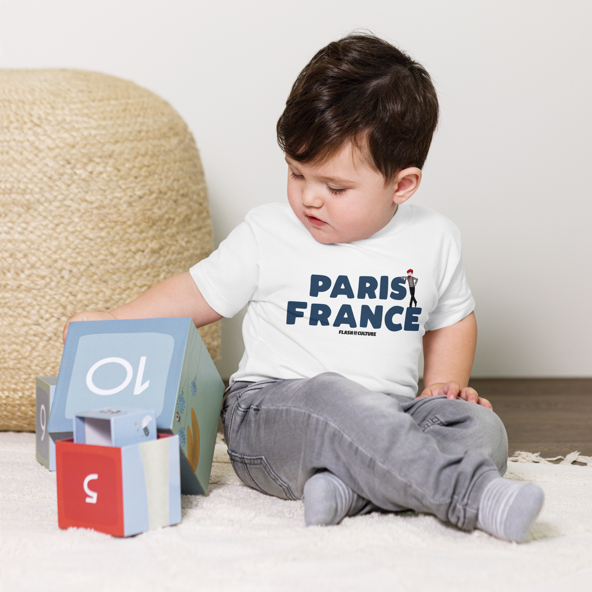 Paris France Mime T-Shirt Kids Size 2-5 years