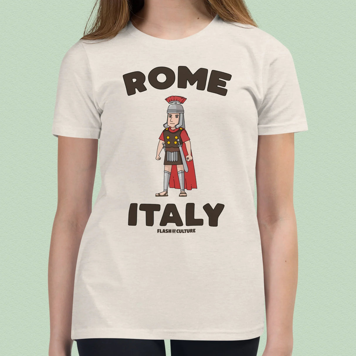 Rome Italy Gladiator T-Shirt Kids Youth Size 6+ years