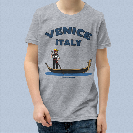 Venice Italy Gondola T-Shirt Kids Youth Size 6+ years