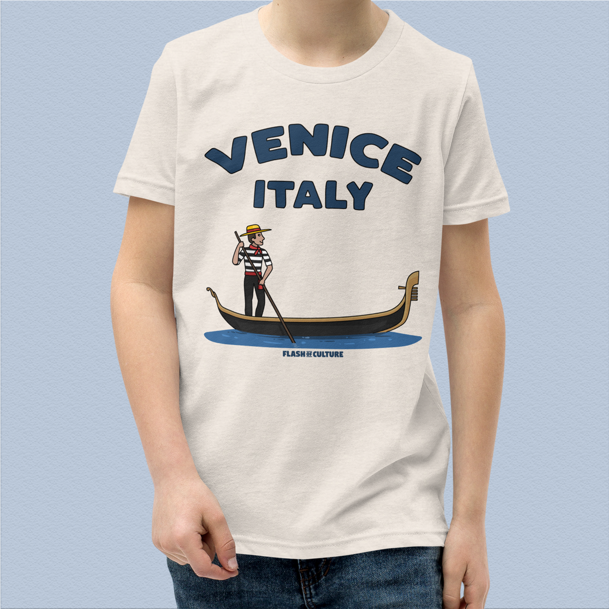 Venice Italy Gondola T-Shirt Kids Youth Size 6+ years