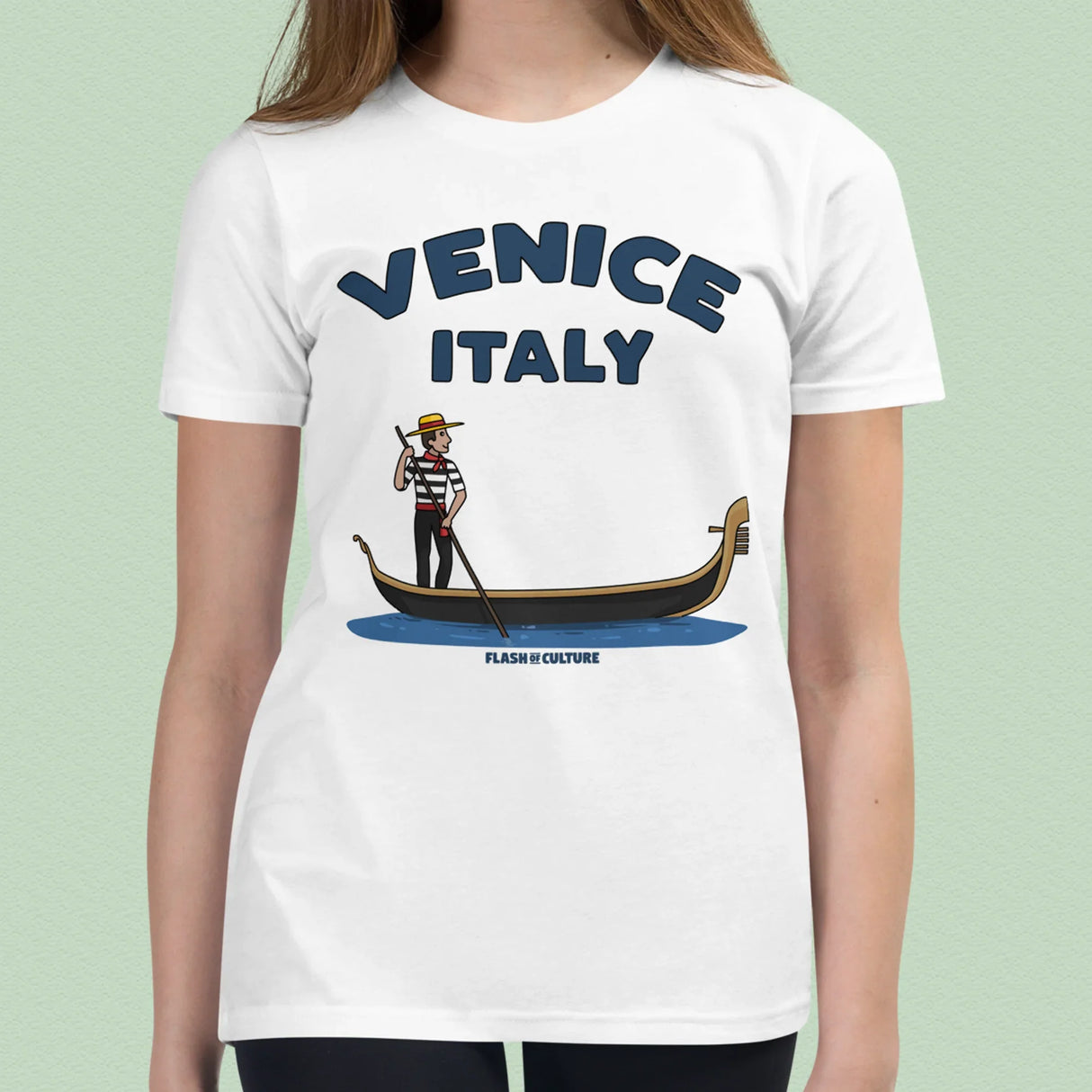 Venice Italy Gondola T-Shirt Kids Youth Size 6+ years