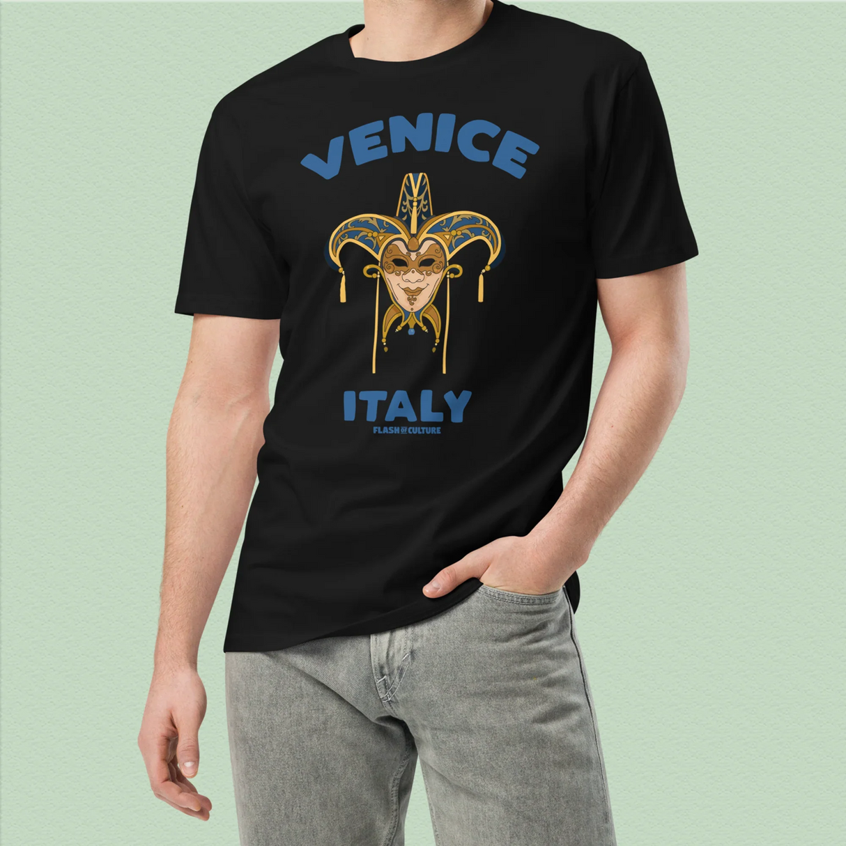 Venice Italy Mask T-Shirt Adult Unisex