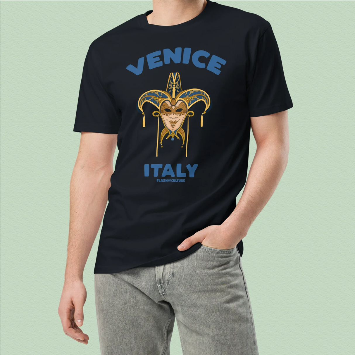 Venice Italy Mask T-Shirt Adult Unisex