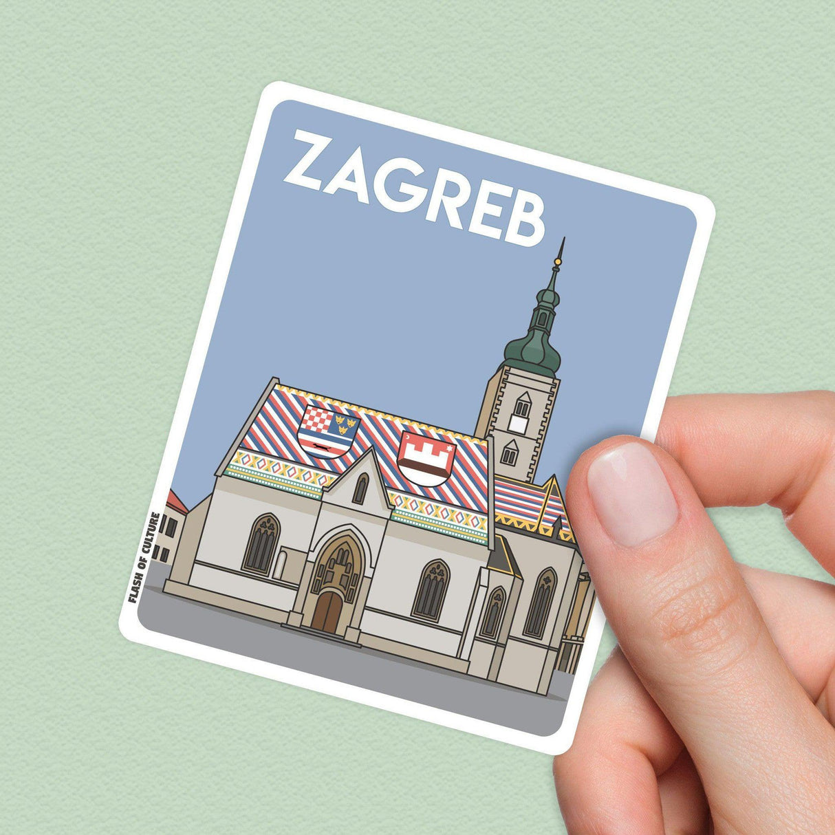 Zagreb, Croatia Sticker, Croatian Stickers