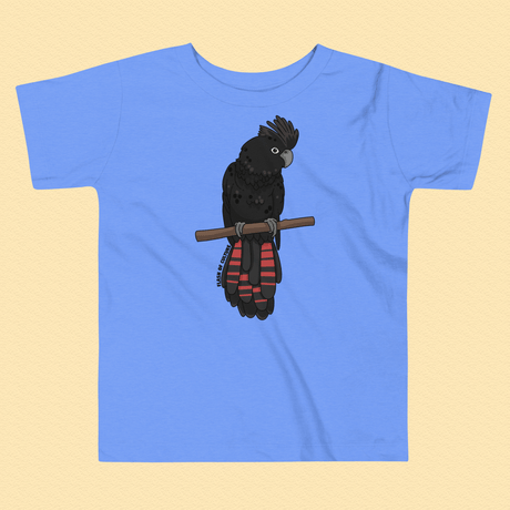 Australian Black Cockatoo T-Shirt Kids Size 2-5 years