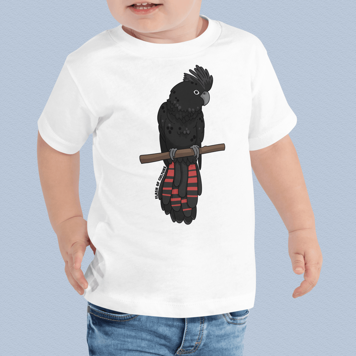 Australian Black Cockatoo T-Shirt Kids Size 2-5 years