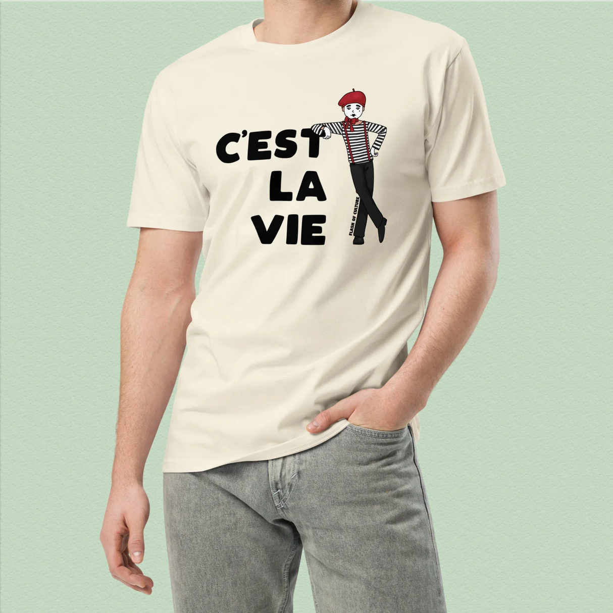 C'est La Vie Mime, French T-Shirt Adult Unisex
