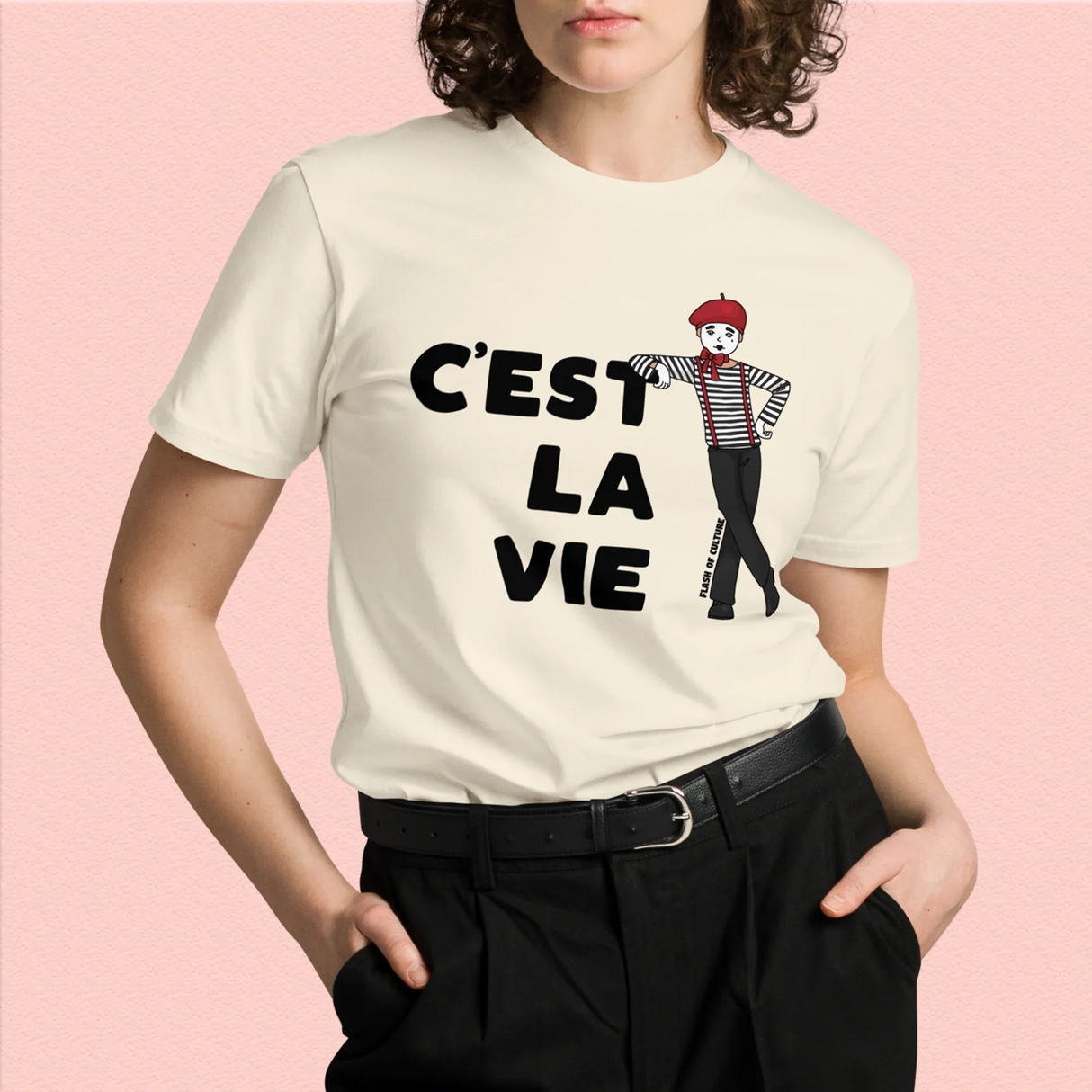 C'est La Vie Mime, French T-Shirt Adult Unisex