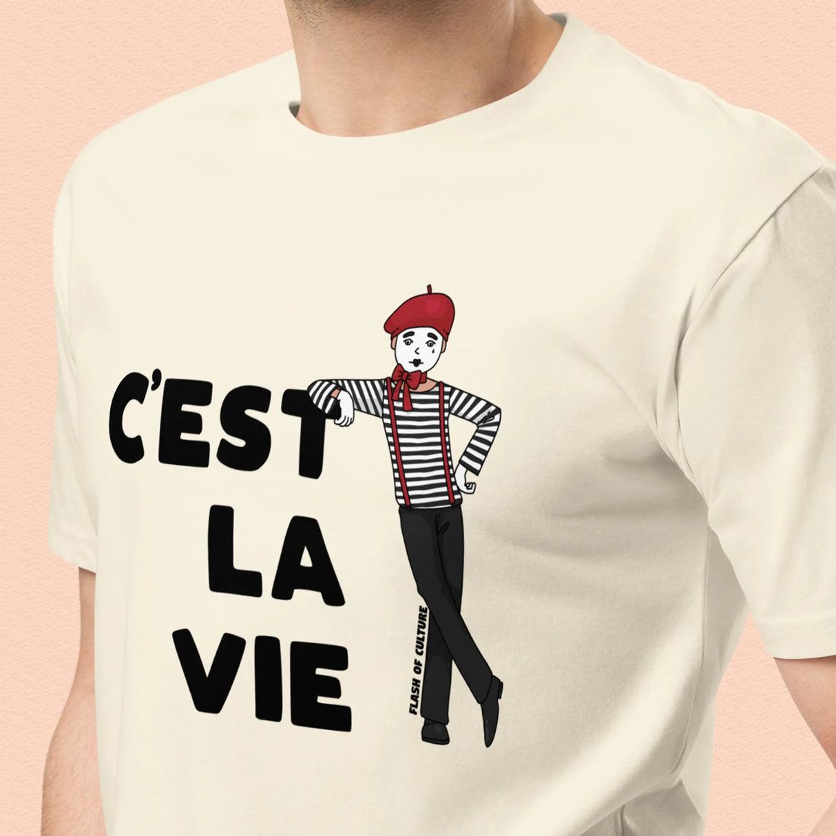 C'est La Vie Mime, French T-Shirt Adult Unisex
