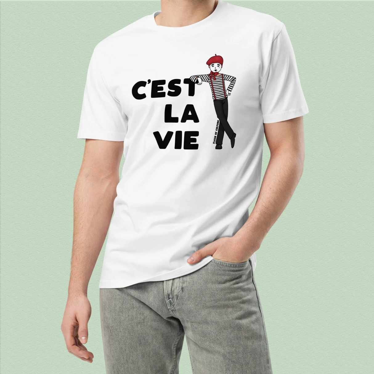 C'est La Vie Mime, French T-Shirt Adult Unisex