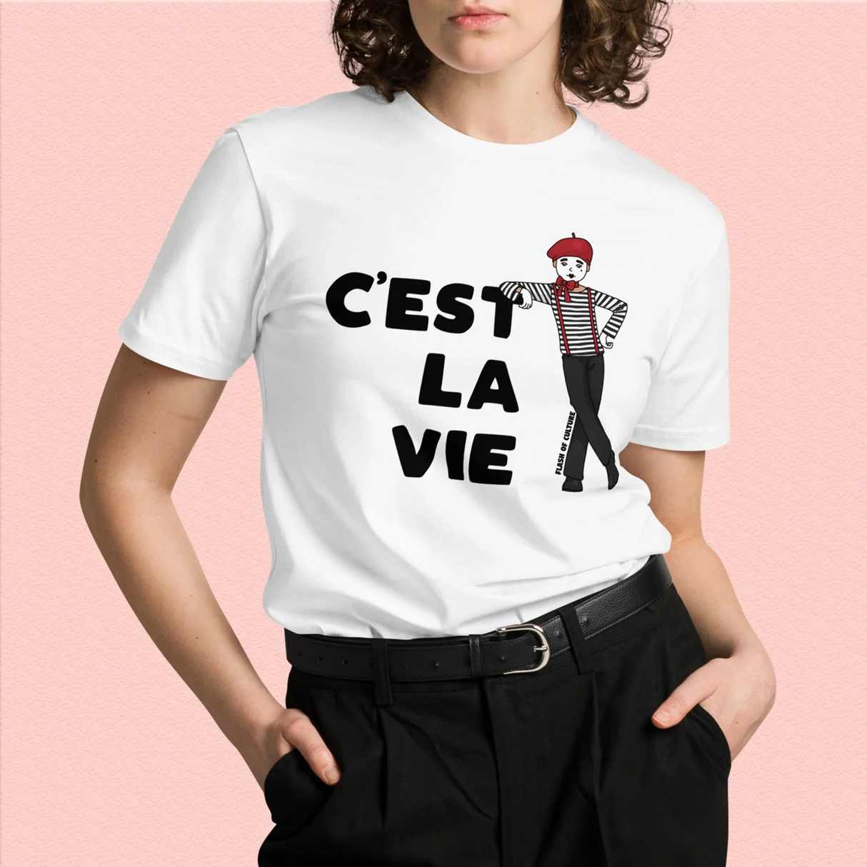C'est La Vie Mime, French T-Shirt Adult Unisex