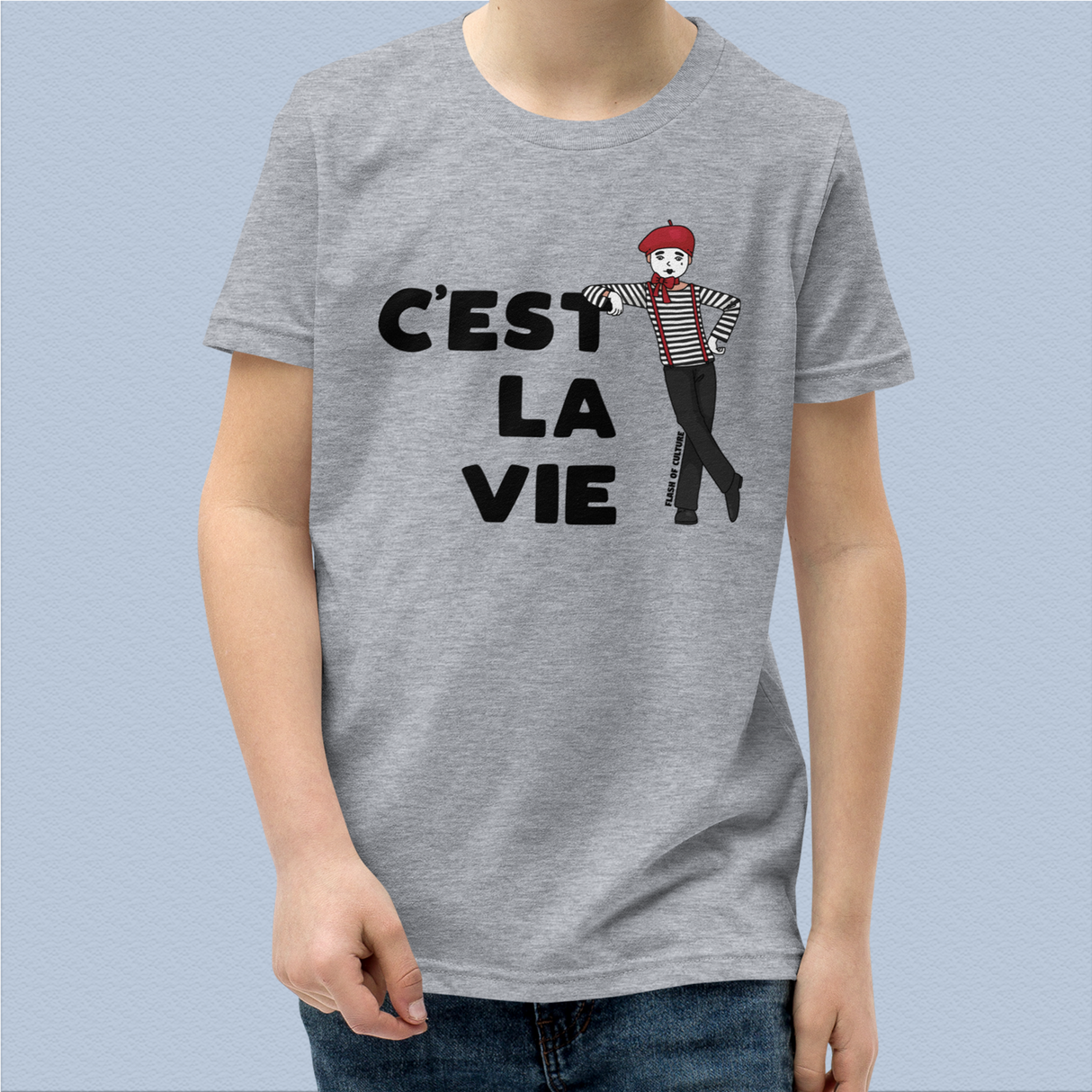 C'est La Vie T-Shirt Kids Youth Size 6+ years