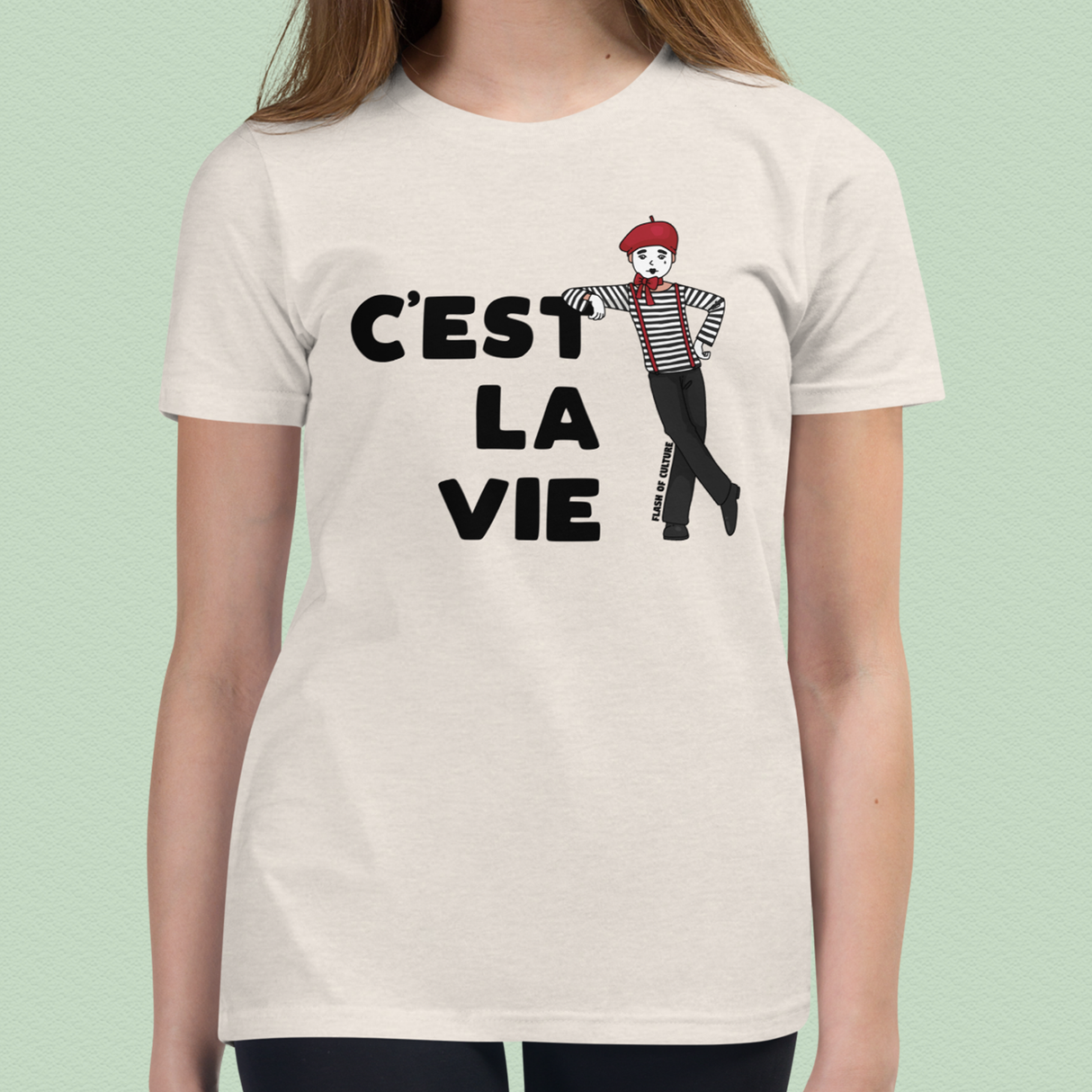 C'est La Vie T-Shirt Kids Youth Size 6+ years
