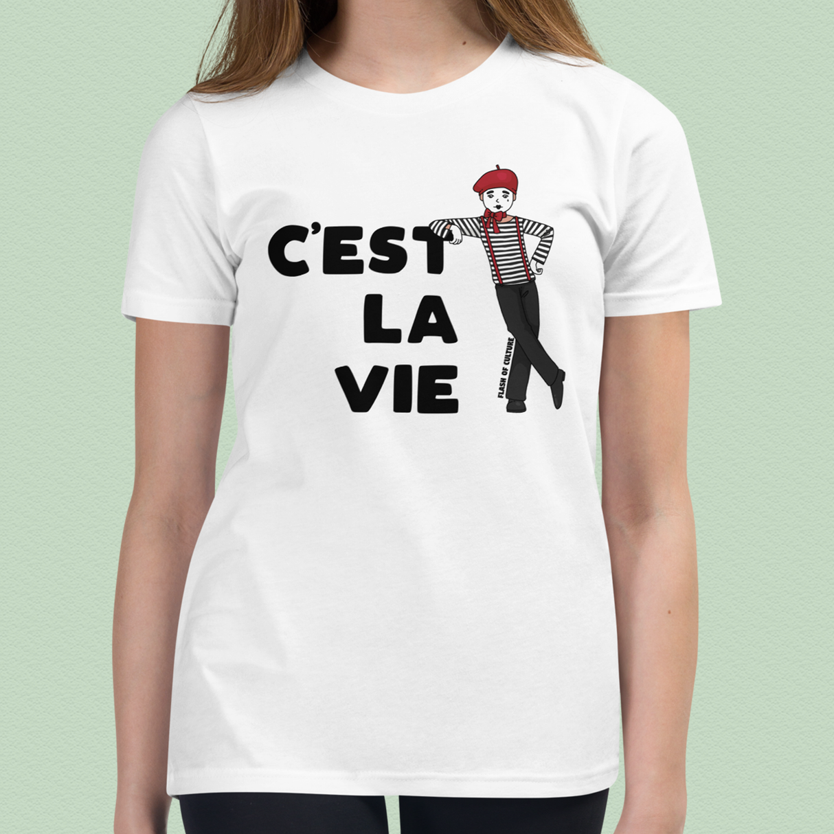 C'est La Vie T-Shirt Kids Youth Size 6+ years