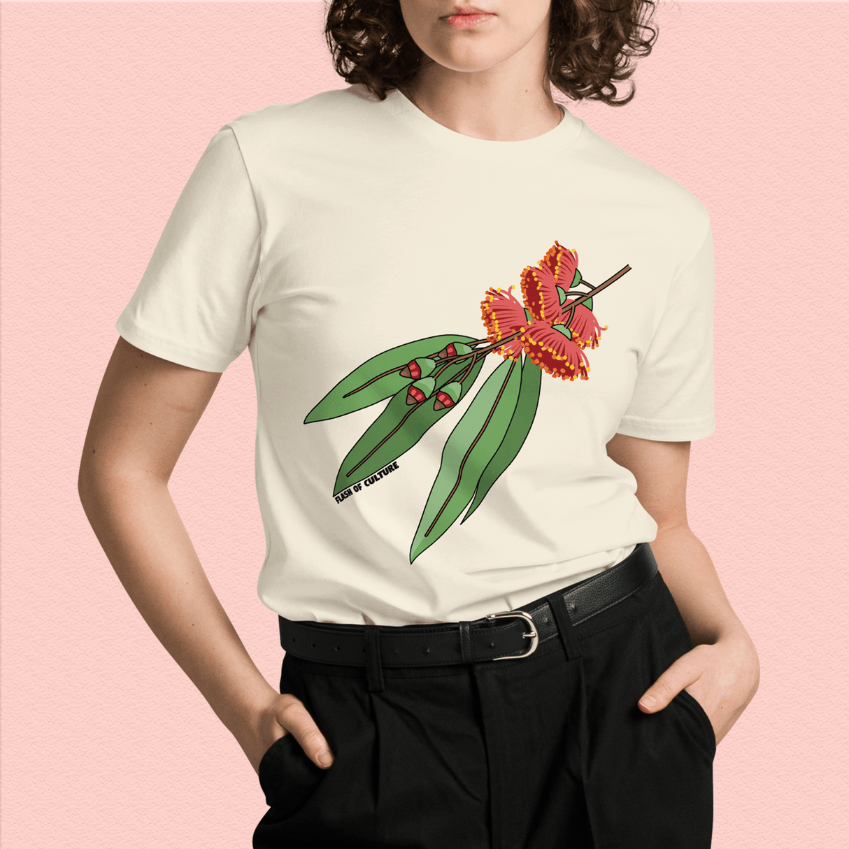 Australian Gumnut Flower & Leaves T-Shirt Adult Unisex