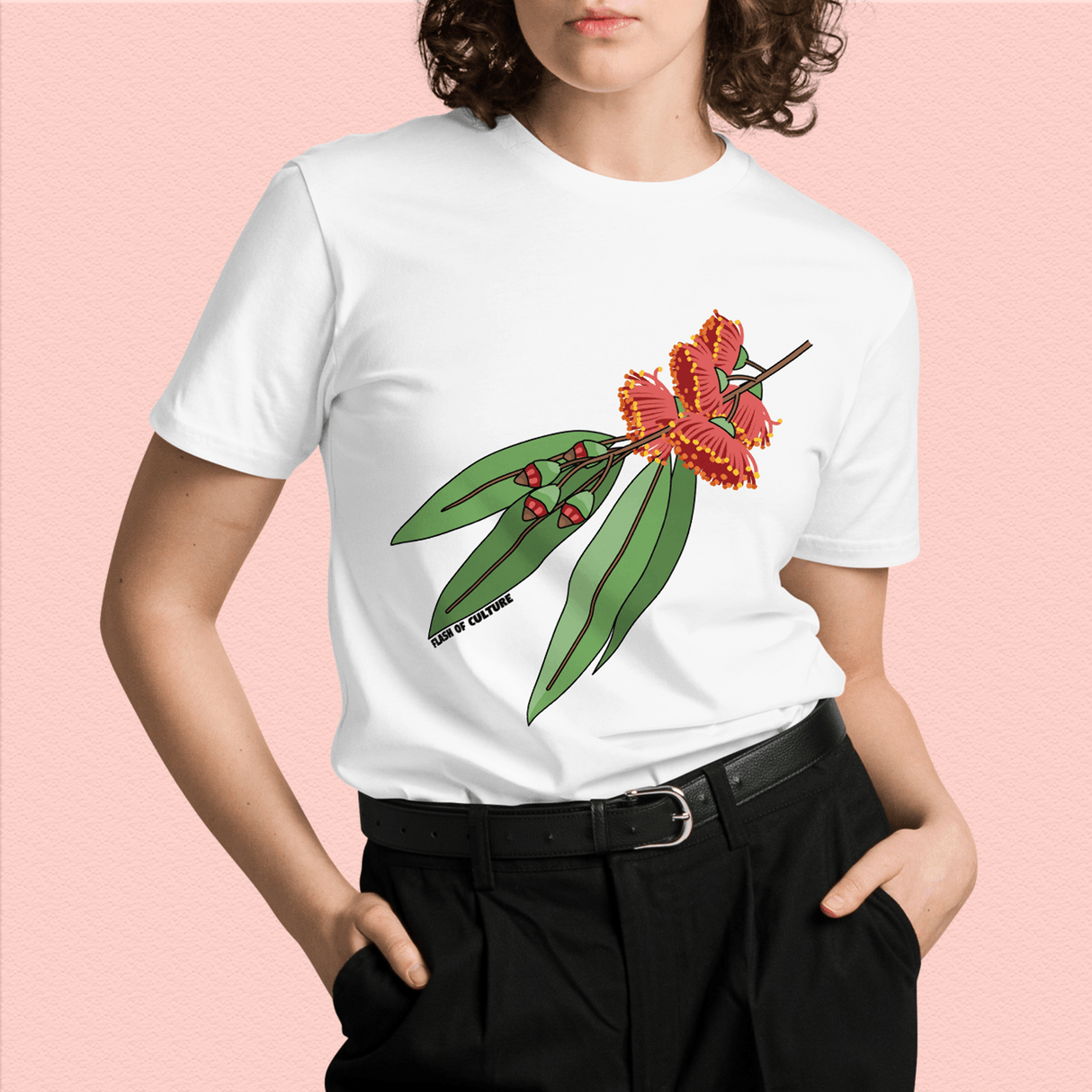 Australian Gumnut Flower & Leaves T-Shirt Adult Unisex