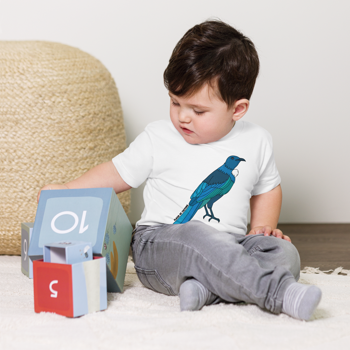 New Zealand Tui Bird T-Shirt Kids Size 2-5 years