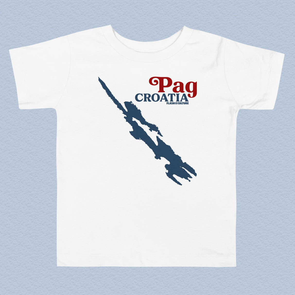 Pag Island Croatia Map T-Shirt Kids Size 2-5 years