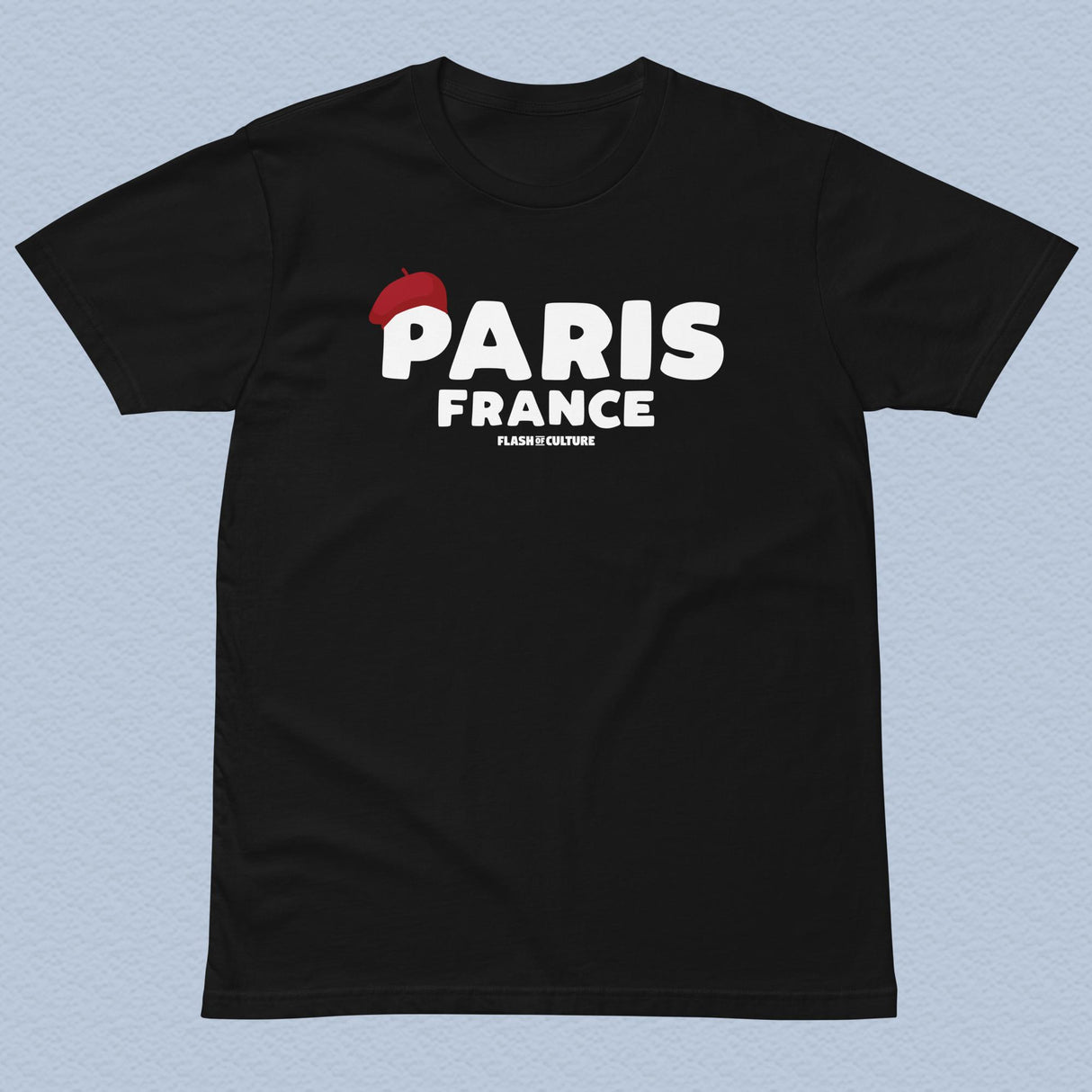 Paris France Beret T-Shirt Adult Unisex