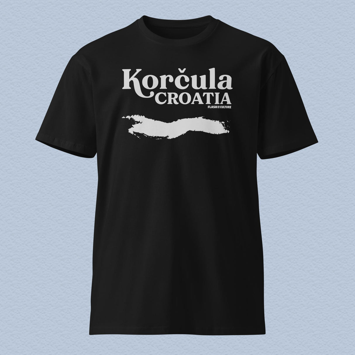 Korcula Croatia Island Map T-Shirt Adult Unisex