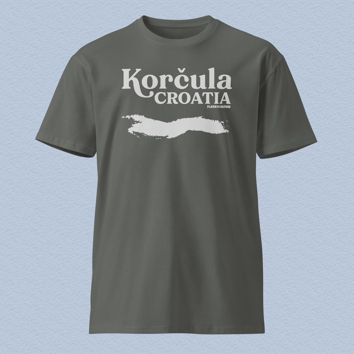 Korcula Croatia Island Map T-Shirt Adult Unisex