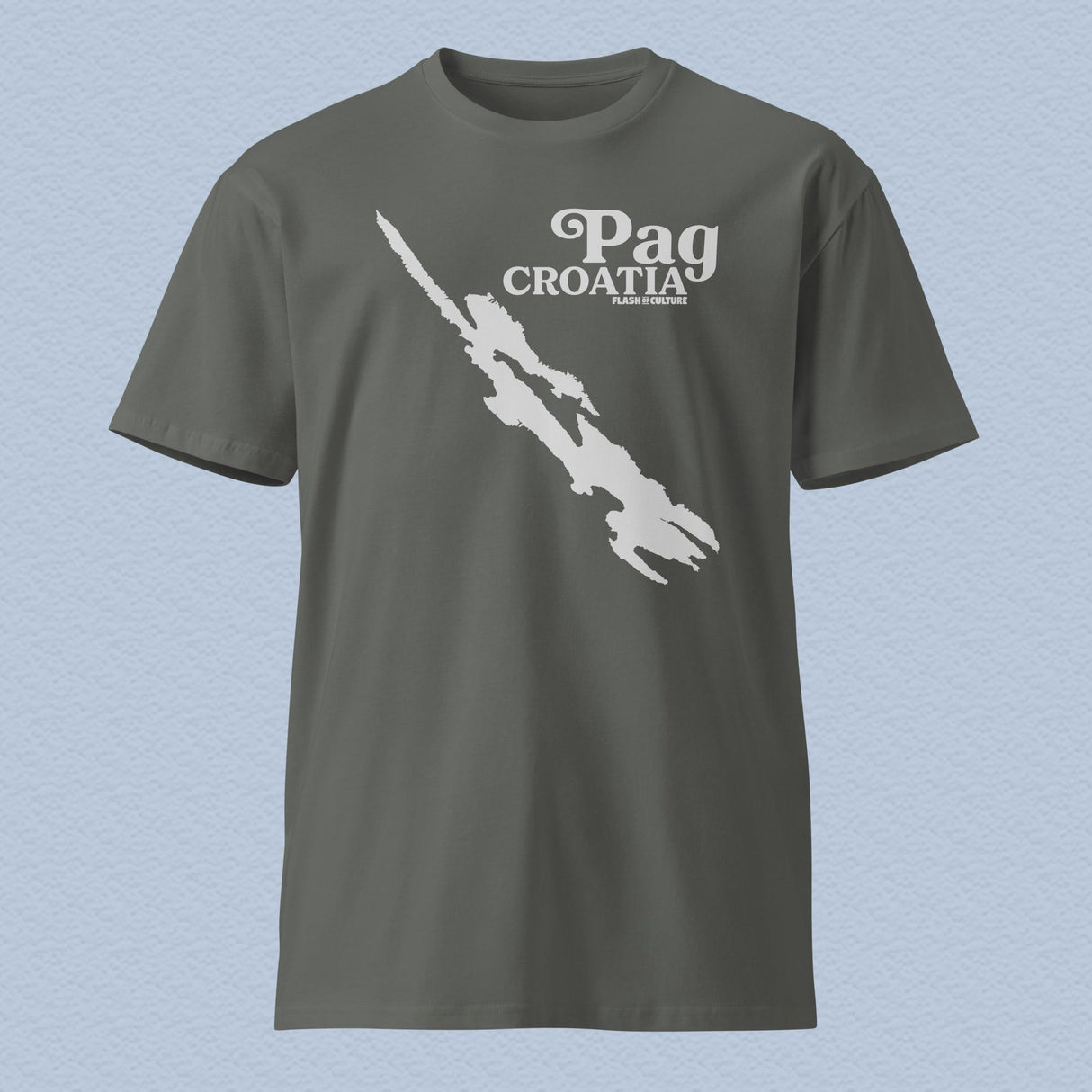 Pag Island Croatian Map T-Shirt Adult Unisex