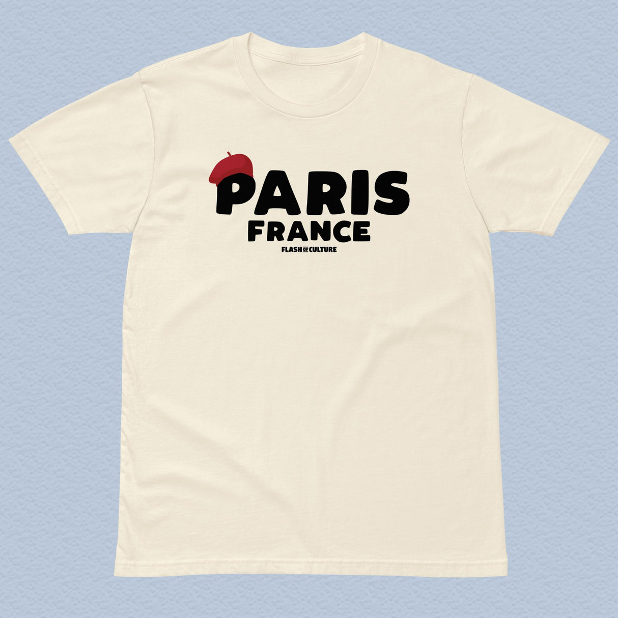 Paris France Beret T-Shirt Adult Unisex