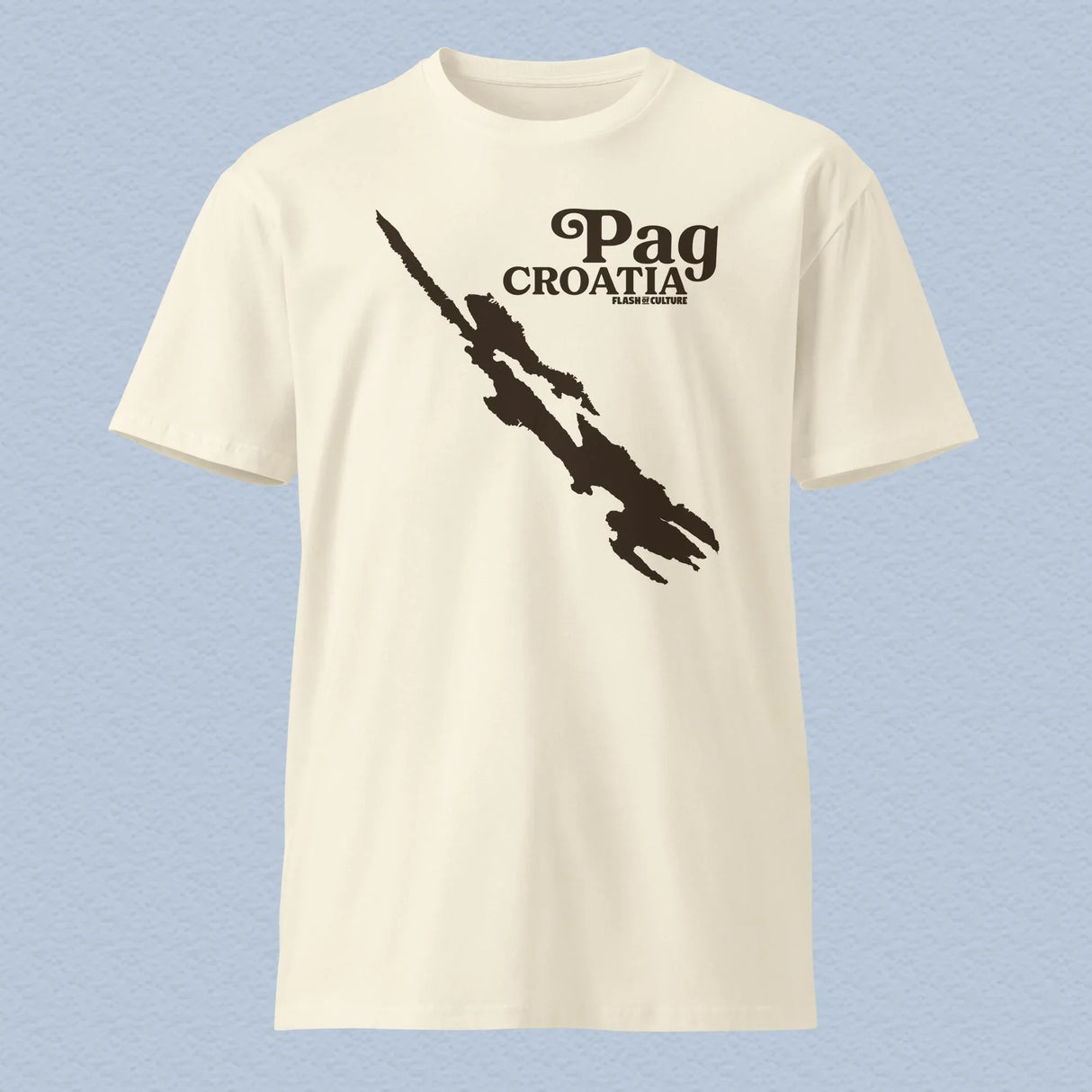 Pag Island Croatian Map T-Shirt Adult Unisex