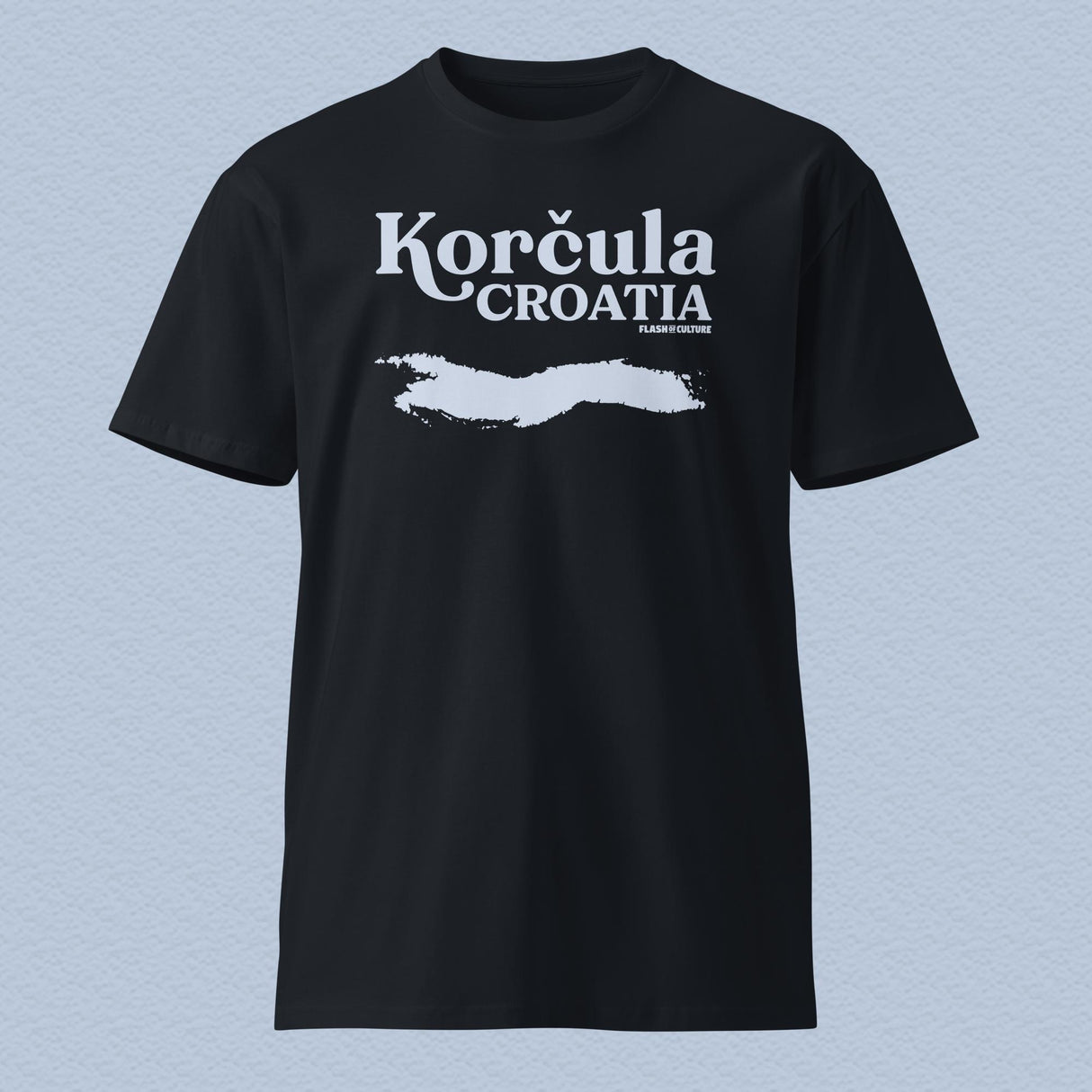 Korcula Croatia Island Map T-Shirt Adult Unisex