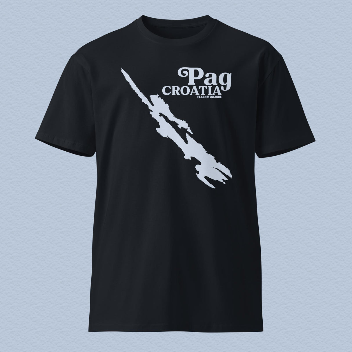 Pag Island Croatian Map T-Shirt Adult Unisex