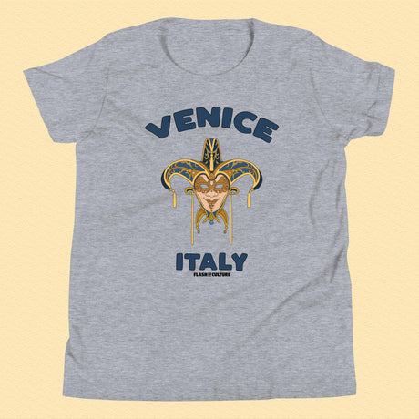 Venetian Mask Italy T-Shirt Kids Youth Size 6+ years