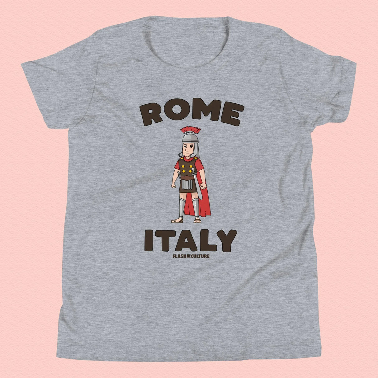 Rome Italy Gladiator T-Shirt Kids Youth Size 6+ years