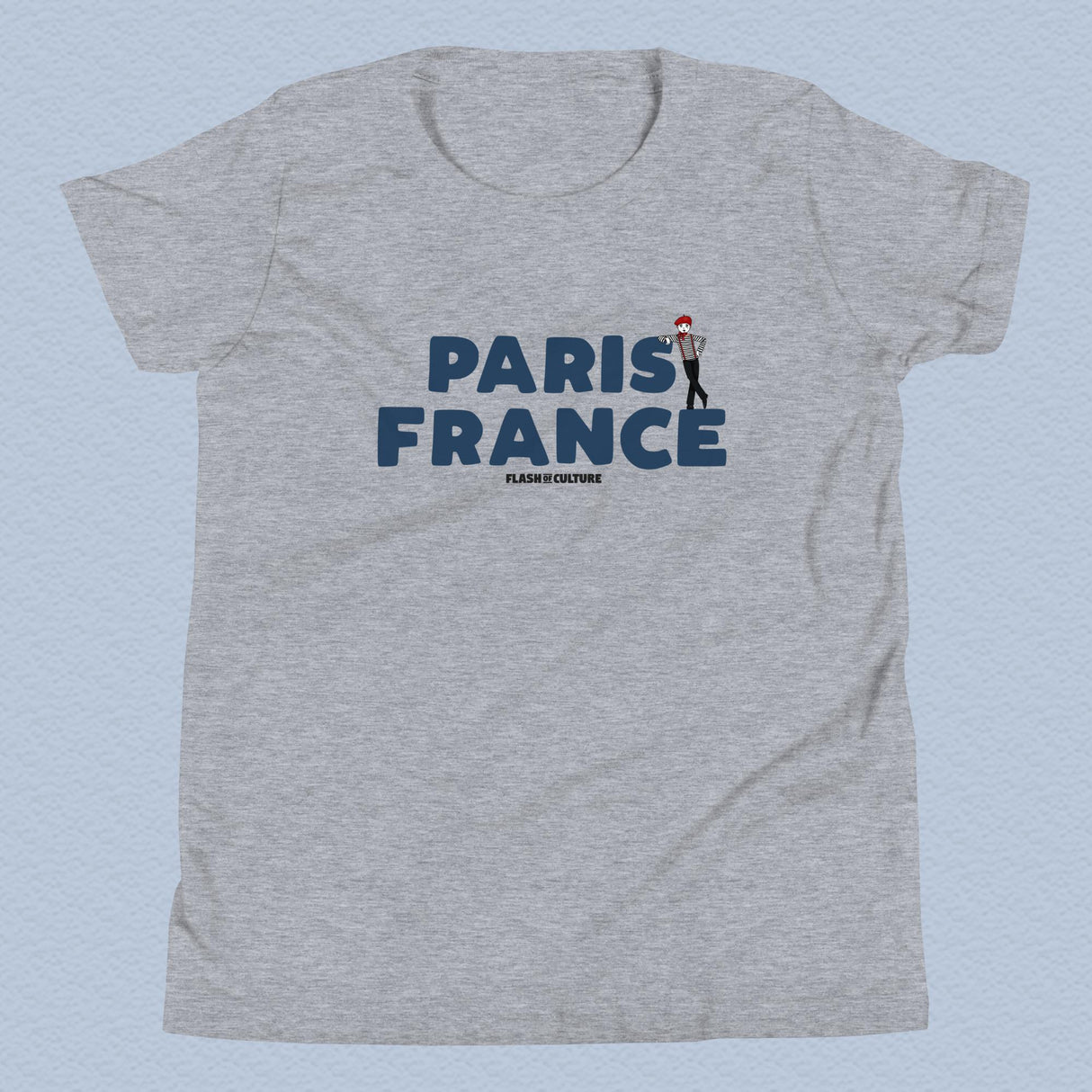 Paris France Mime T-Shirt Kids Youth Size 6+ years